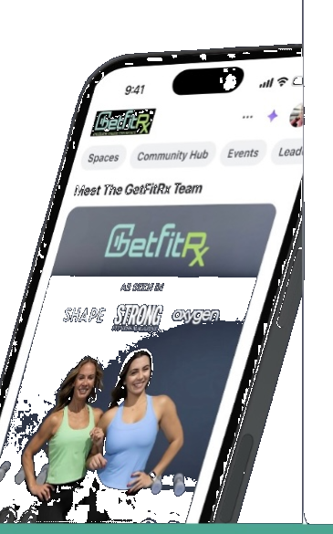 GetfitRx app home: meet the team and community hub