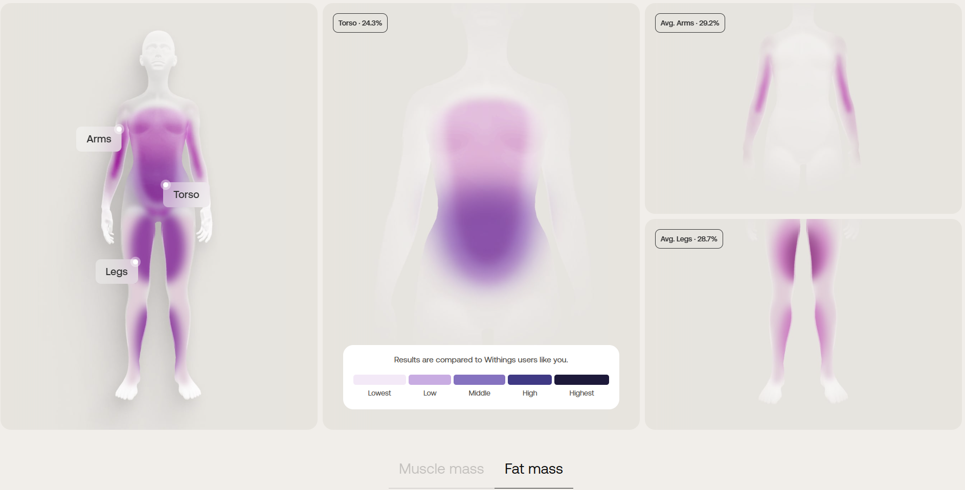 Localized fat distribution mapping with visceral fat detection